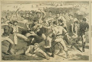 Image of Holiday in Camp--Soldiers Playing "Football"