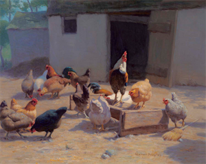 Image of Rooster and Chickens