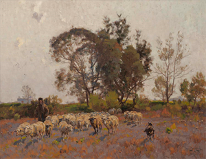 Image of Autumn Morning with Sheep