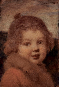 Image of Child with a Brown Hat