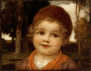 Image of Child with a Brown Tam O'Shanter