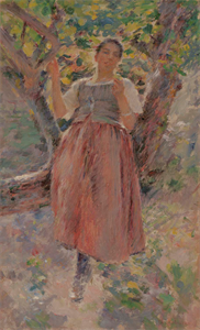 Image of Girl by Tree