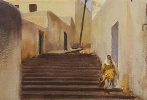 Image of Street of Many Stairs - Rabat, Morocco
