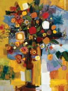 Image of Bouquet in Yellow Pot