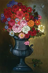 Image of Flowers in Urn