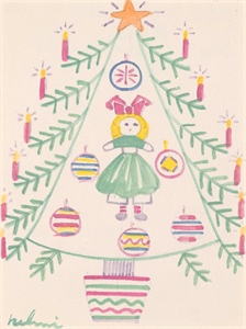 Image of Untitled [Card with Christmas tree on front and poem on reverse]