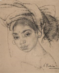 Image of Balinese Girl with Earrings