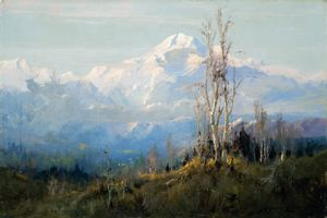 Image of Mt. McKinley with Trees