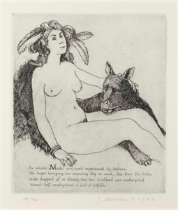 Image of Model, from the series A Moral Alphabet of Vice and Folly
