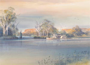 Image of Paddle Steamer on the Murray (S. Australia)