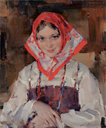 Image of Russian Girl in Red Kerchief (Mrs. Perujinsky)